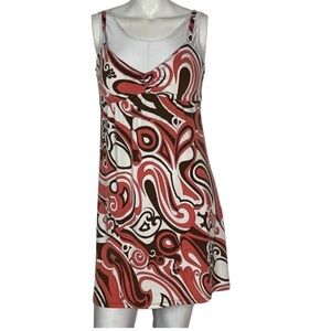 INC International Concepts Red and Brown Graphic Camisole